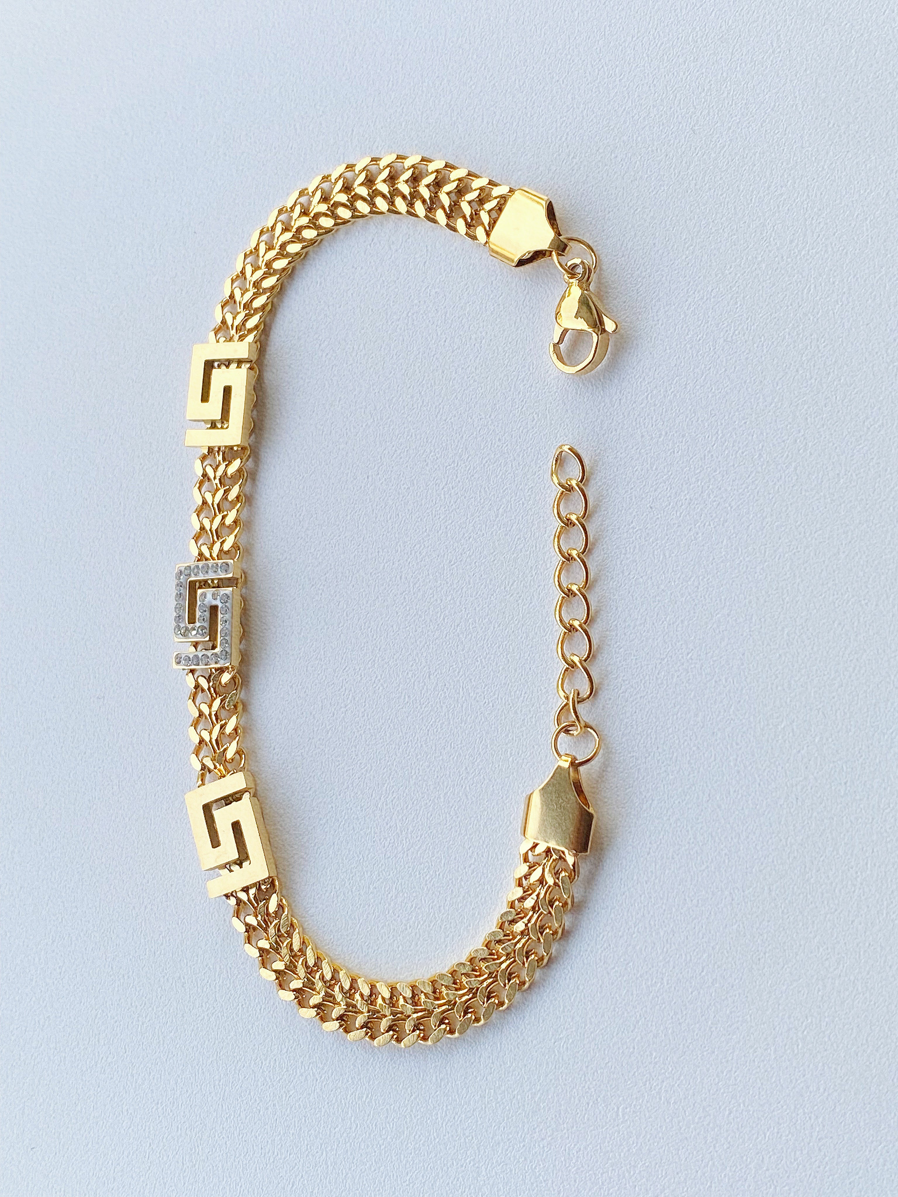 VERSACE 18k Gold Plated Stainless Steel Jewelry